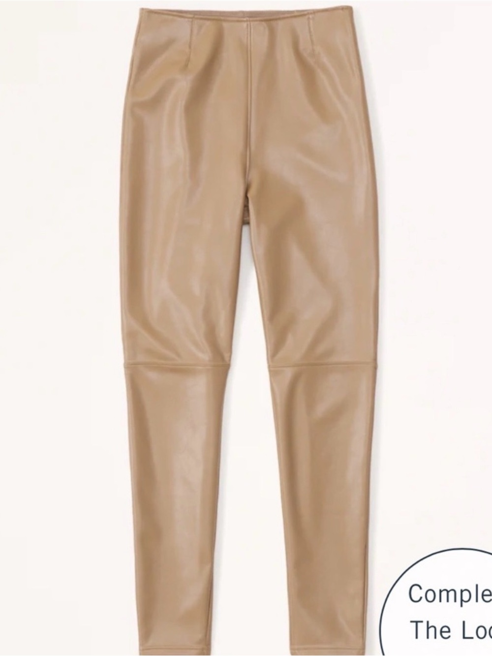 ⚡️NWT Abercrombie & Fitch Classic Vegan Leather Leggings in Camel
